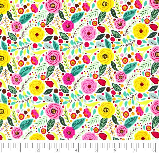 SINGER Modern Floral Cotton Fabric Bundle